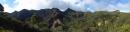 A panorama of summits on Aotea from the South Fork Trail
